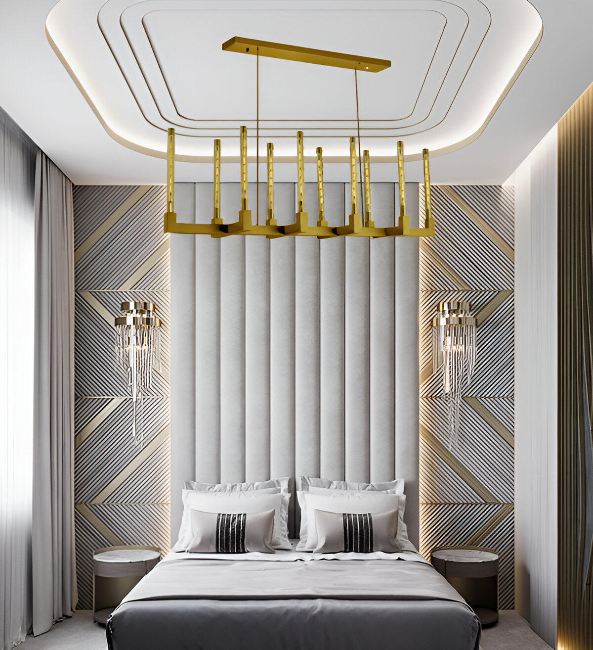Elevate Your Space with Vintage Charm Corsica Linear Chandelier 55" Vintage Barn Metal Chandelier, Ideal for Industrial Loft Rustic Lighting in the Living Room, Dining Room, Kitchen, and More Gold - 199401003