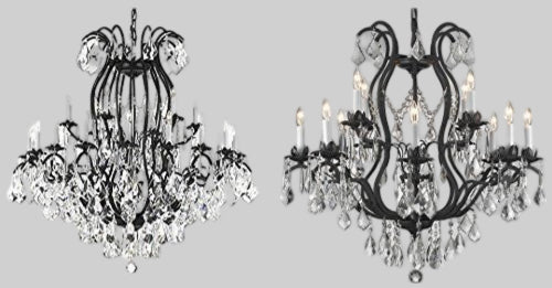 Wrought Iron Crystal Chandelier Lighting Empress Crystal (Tm) Perfect For An Entryway Or Foyer And Wrought Iron Crystal Chandelier Lighting Chandeliers