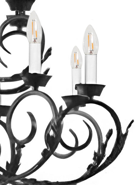 Tall foyer chandelier extra large wrought iron chandeliers 50" Inches Tall H50" X W30"