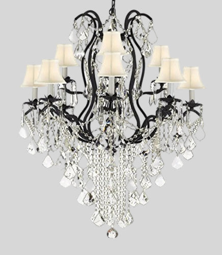 Wrought Iron Empress Crystal (Tm) Chandelier Lighting