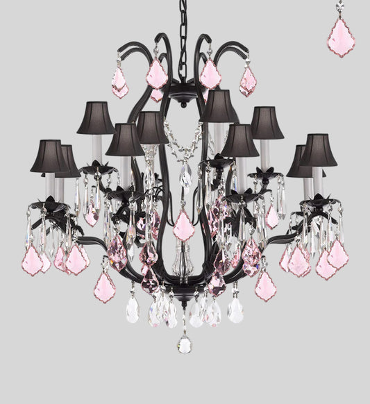 Wrought Iron Crystal Chandelier Lighting Chandeliers