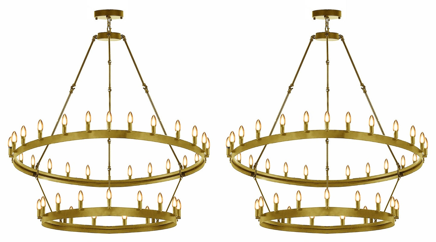 Elegant Wrought Iron Vintage Barn Metal Castile Chandeliers for Industrial Loft and Rustic Lighting - 199603003A