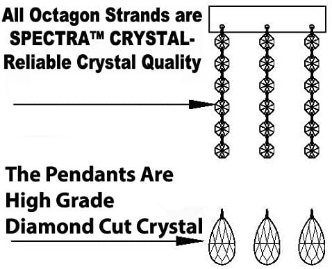 Crystal Chandelier Lighting - Chandeliers, H30" x W28