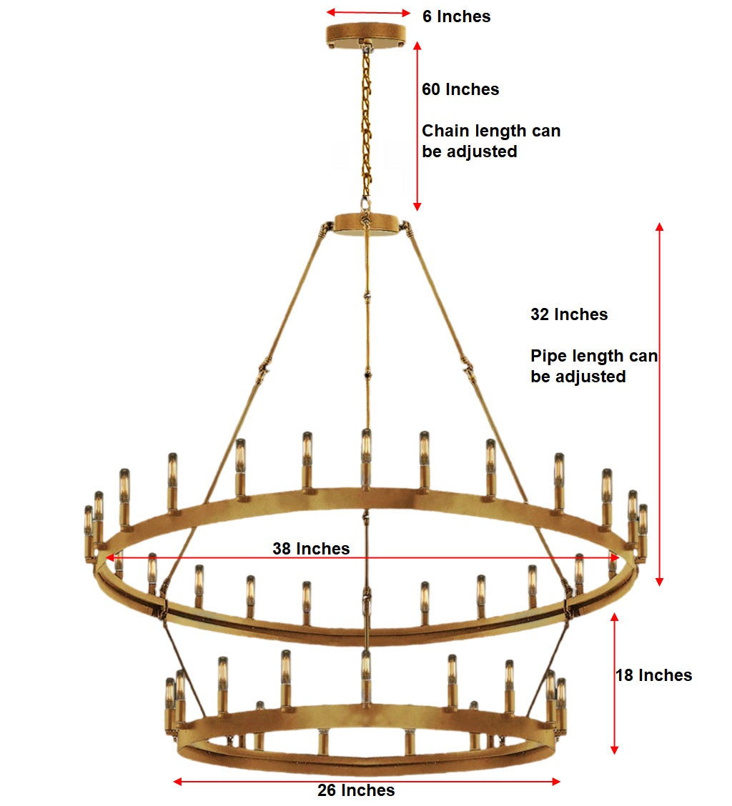 Elevate your décor with the majestic Castile Chandelier, exuding rustic charm and sophistication. Crafted from premium wrought iron, our chandeliers boast unparalleled durability and appeal. Illuminate your home with the warm glow of vintage barn metal, adding a touch of rustic charm to any setting. Transform your space today with our exquisite selection