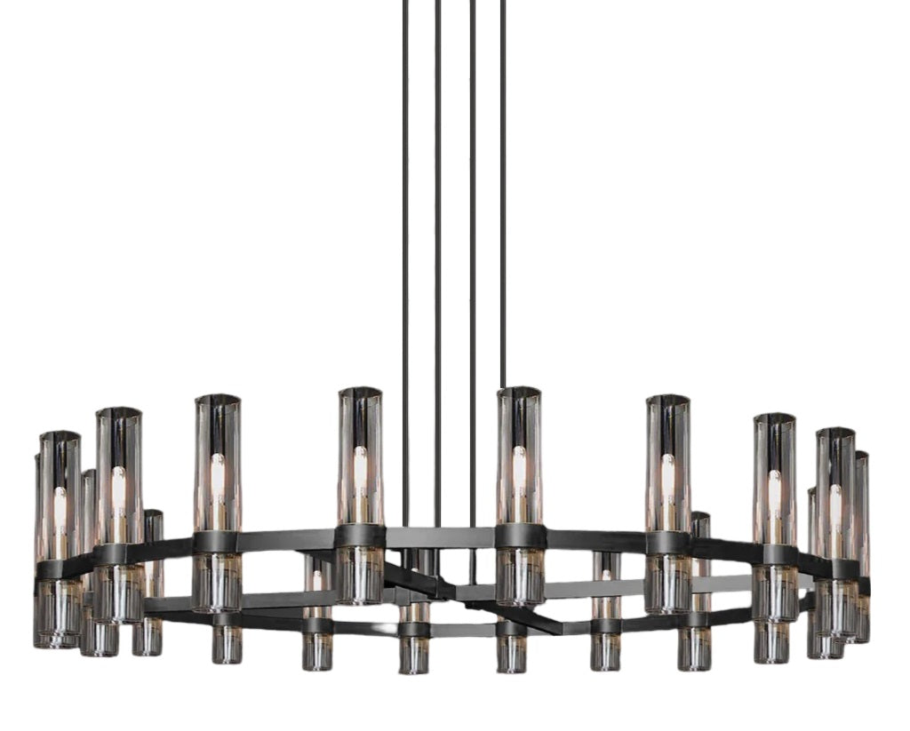 Varella round chandelier vintage Charm Varella Round Chandelier 60" Vintage Barn Metal Industrial Loft Rustic Lighting for a Timeless Appeal in Living Rooms, Dining Rooms, Foyers, and Entryways