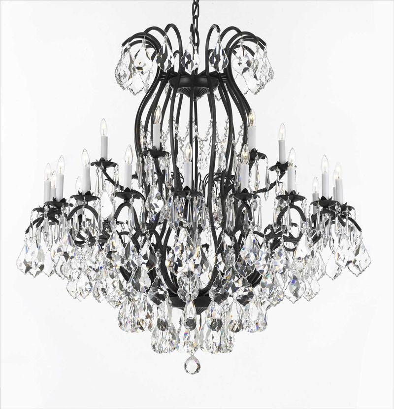 Rod iron and crystal chandeliers chandelier large with crystals wrought extra